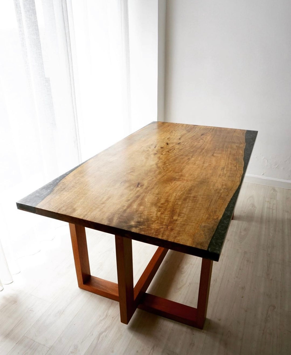 Resin-Cast Slab Dining Table