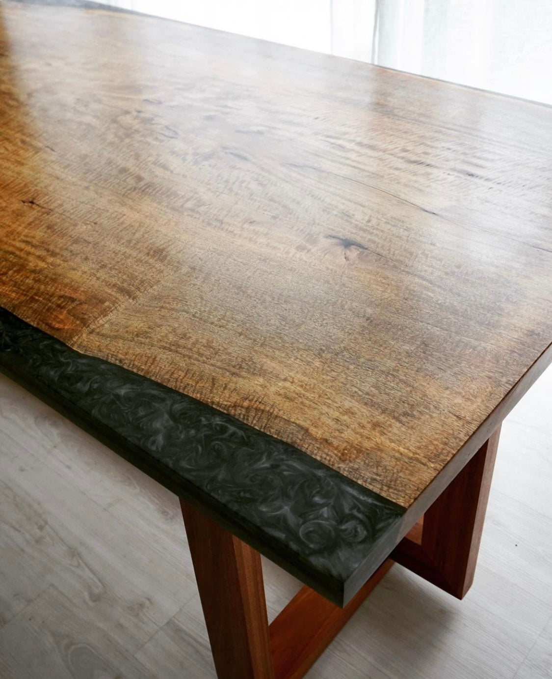 Resin-Cast Slab Dining Table